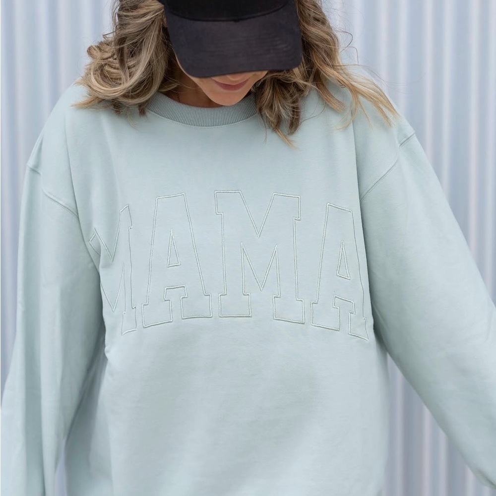 Brooklyn Grace Sea Glass 'MAMA' Crewneck Sweatshirt